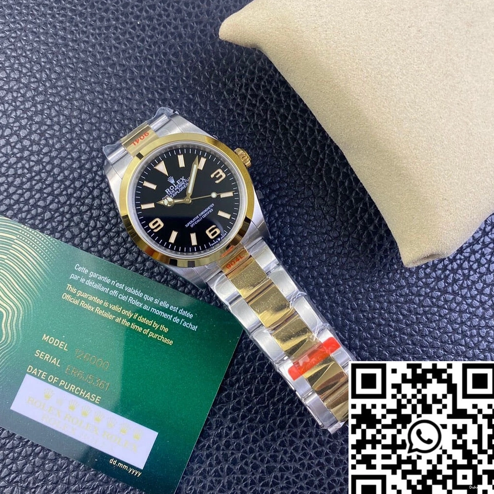 M124273-0001 Black Rolex Factory EW Explorer Dial 0923